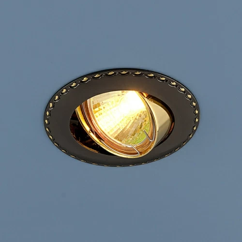 Светильник 635 MR16 чёрный/золото (GMG)