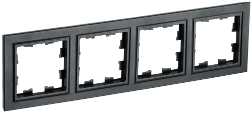 Рамка 4-местная РУ-4-БрЧ черный BRITE IEK