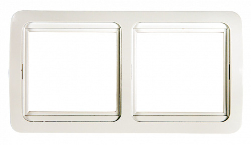 Рамка двойная горизонтальная CLASSICO белая 2302H IN HOME