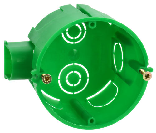 Коробка установочная КМ40004-10 блочная для твердых стен безгалогенная (HF) D=68х45мм (со стык узлом