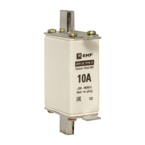 Плавкая вставка ППН-33 100/ 10А габарит 00С EKF