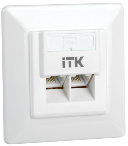 Внутренняя инф. розетка RJ45 кат. 5Е UTP 2 порта ITK