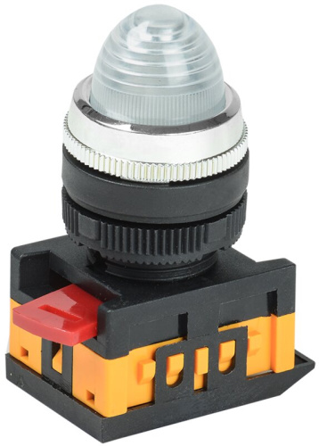 Лампа AL-22 сигнальная d22мм прозрач. неон/240В цилиндр ИЭК