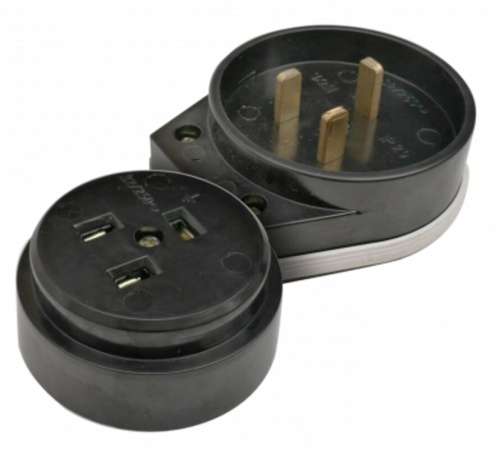 Разъем печной РШ/ВШ карболитовый 32А 250В черный 9114 IN HOME