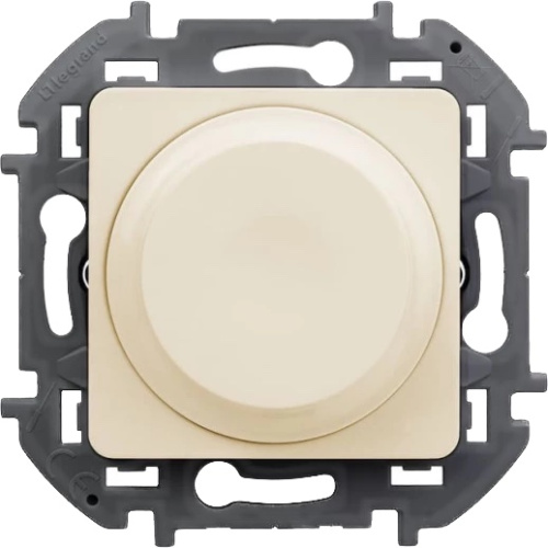 Светорегулятор поворотно-нажимной 300Вт слоновая кость INSPIRIA