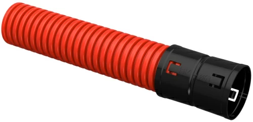 Труба гофрированная двустенная ПНД d=63мм красная (25м) ELASTA IEK