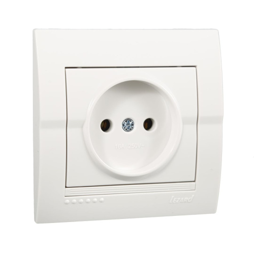 Розетка б/з керамика белый DERIY 