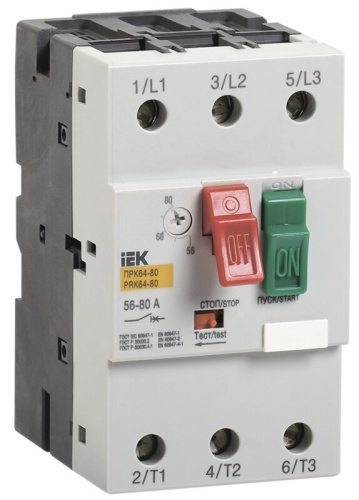 Пускатель ПРК64-80 In=80A Ir=56-80A Ue 660В IEK