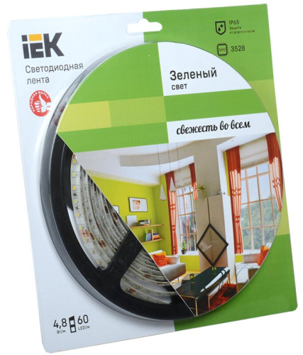 Лента светодиодная 5м  блистер LSR-3528G60-4.8-IP65-12V IEK-eco
