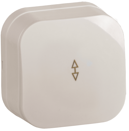 Выключатель 1-клавишный для открытой установки проходной 10А ВСп10-1-0-ХК кремовый GLORY IEK