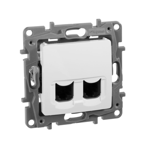 Розетка RJ45 Cat.5e двойная UTP Белый Legrand Etika -