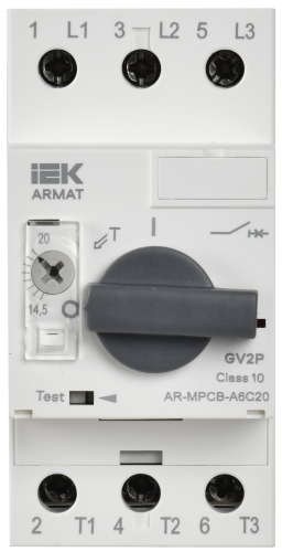Автоматический выключатель защиты двигателя A6 GV2P 14,5-20А ARMAT IEK