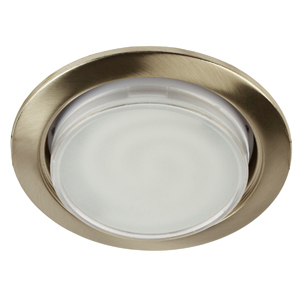 Светильник встраиваемый декоративный ЭРА KL35 SB (к) под лампу GX53 бронза термокольцо в комплекте