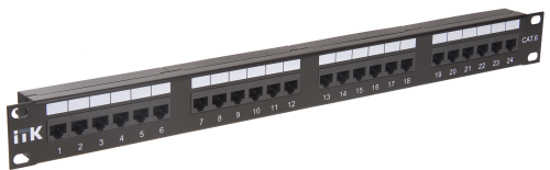 1U патч-панель кат.6 UTP, 24 порта (Dual) ITK