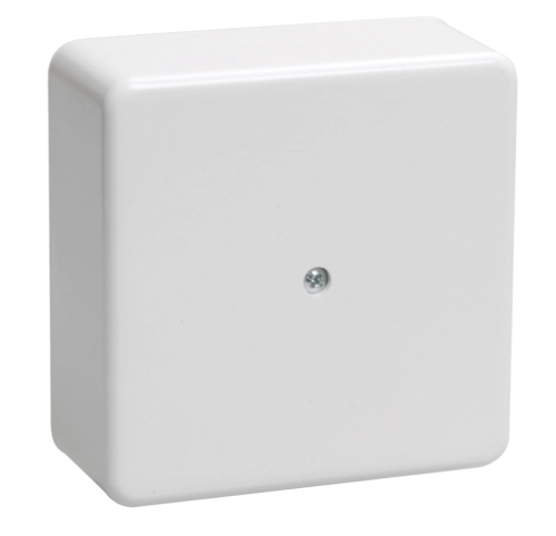 Коробка распаячная КМ41222 для открытой проводки безгалогенная (HF) 100х100х44мм белая (6 клемм 6мм2
