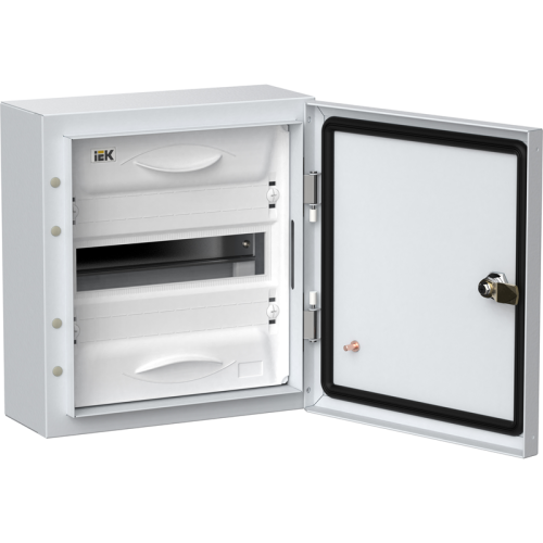 Корпус металлический ЩРн-12 (1х12) 335х310х140мм IP54 серый (одна дверь) TITAN 5 IEK