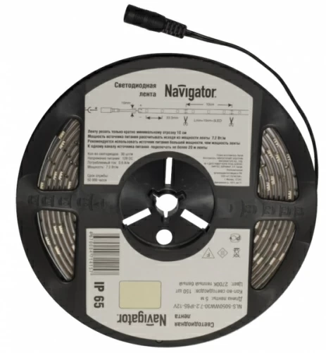 Светодиодная лента Navigator NLS-5050Y30-7.2-IP20-12V R5 Желтый
