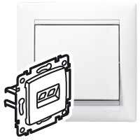 Розетка компьютерная RJ45 категория 5Е UTP с захватами белый VALENA