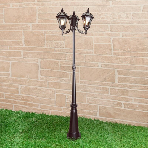 Светильник садово-парковый черное золото Capella F/3