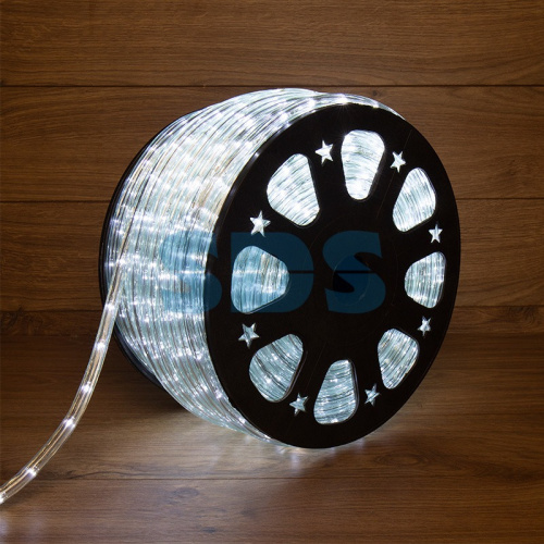 Дюралайт LED трехжильный 230В 13мм 36 LED/м БЕЛЫЙ свечение с динамикой модуль 1м бухта 100м NEON-NIG