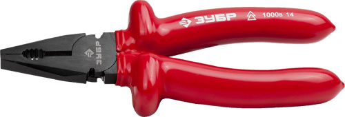 Плоскогубцы ЗУБР "МАСТЕР" "ЭЛЕКТРИК" комбинированные, диэлектрические, высоковольтные до ~1000В, 180