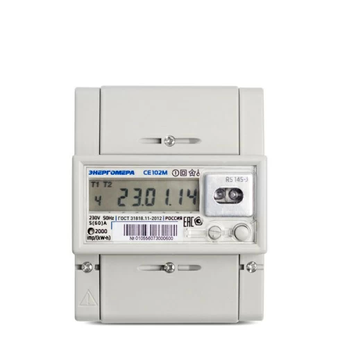 Счетчик СЕ102M R5 145-A 1-ф, запрограммир многотарифный