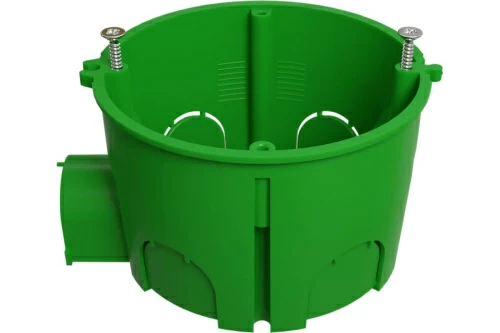 Коробка уст. D68х45 с одним стыковочным узлом для кирпичных стен, цвет -зеленый