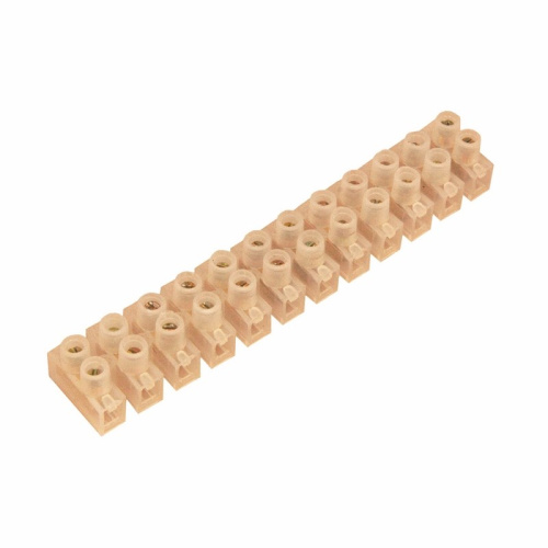 Клеммная колодка винтовая KВ-10 (4-10 мм²), ток 10 A, полиэтилен белый (ЗВИ) REXANT