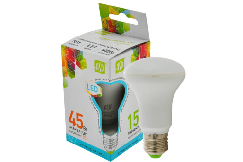 Лампа светодиодная LED-R63-standard 5Вт 230В Е27 4000К 450Лм  ASD