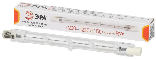 Лампа галогенная ЭРА J118-150W-R7s-230V R7s 150Вт трубка теплый белый свет