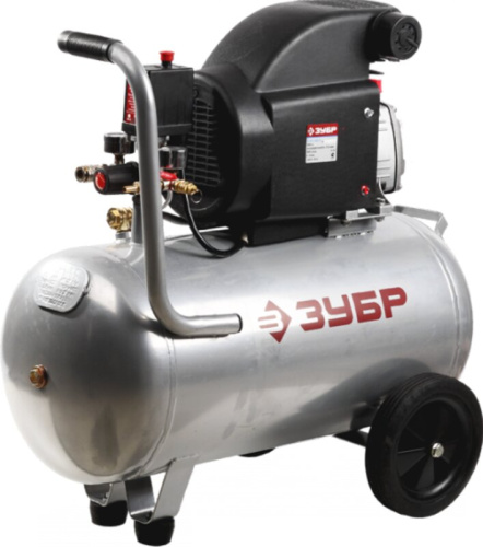 Компрессор ЗУБР электрический, масляный, 2000 Вт, 270 л/мин, 2850об/мин,  8 бар, 50 л