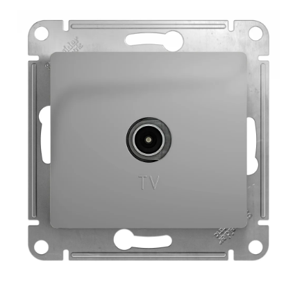 Коннектор TV АНТЕННА, механизм, АЛЮМИНИЙ GLOSSA