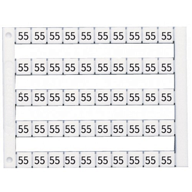 Горизонтальная маркировка (101...150), DY5, 1 пластина - 50 шт. (упак 500 шт) 505042