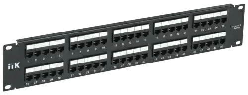 ITK 1U телефонная патч-панель кат.3, 50 портов (IDC Krone)