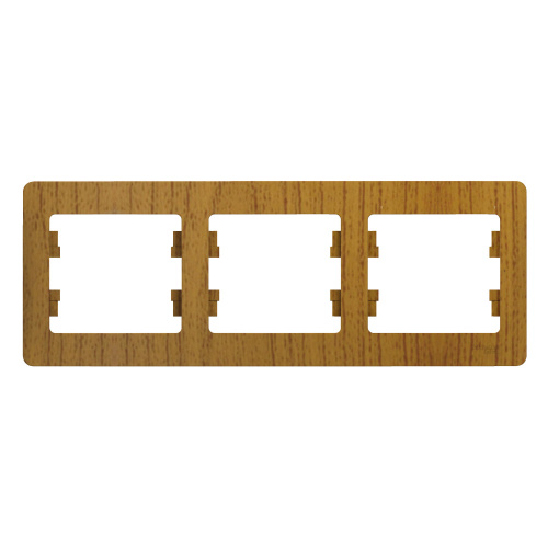 Рамка 3-постовая горизонтальная, ДЕРЕВО ДУБ GLOSSA