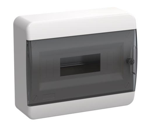 Корпус пластиковый ЩРН-П-12 IP41 черная прозрачная дверь TEKFOR IEK