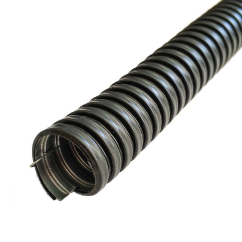 Металлорукав в ПВХ изоляции МРПИ НГ  25  (50 м/уп.) черный с протяжкой ГОФРОМАТИК