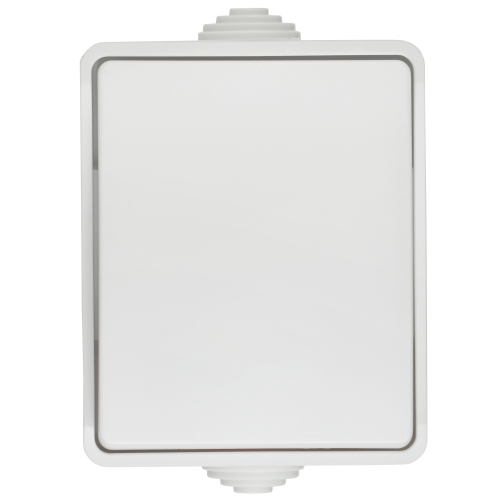 Выключатель 1-клавишный проходной для открытой установки 10А IP54 ВС20-1-0-ФБ белый FORS IEK