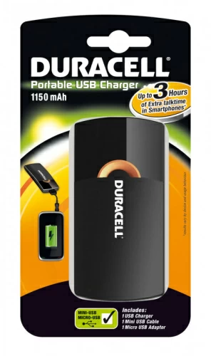 Зарядное устройство Duracell USB portable charger, 3hour, 1150mAh