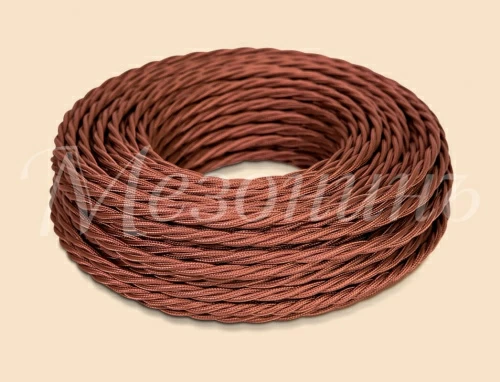 Провод витой ПВХ, 3х1,5 Коричневый, (бухта 50м)