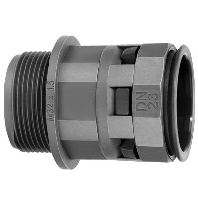 Муфта труба-коробка DN 48 мм, М50х1,5, полиамид, цвет черный DKC