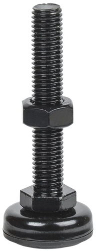 Регулируемая опора (ножка) М12 90x34мм черная ITK