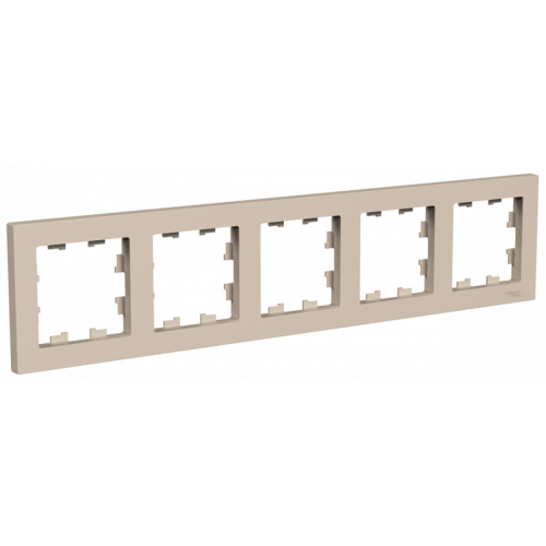 Рамка 5-постовая, универсальная, ПЕСОЧНЫЙ, ATLASDESIGN