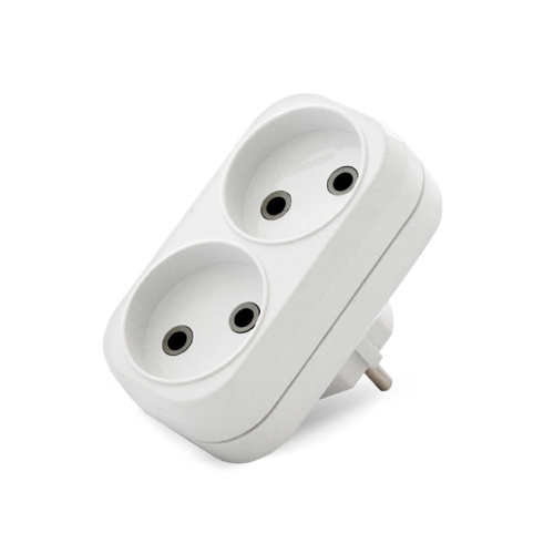 Разветвитель 2гн б/з плоский бел 6 А