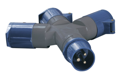 Адаптер трехлучевой ССИ-1013 2Р+РЕ 16А 200-250В IP44 ИЭК