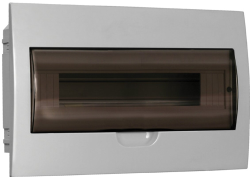 Корпус пластиковый ЩРВ-П-18 черная прозрачная дверь IP41 GENERICA