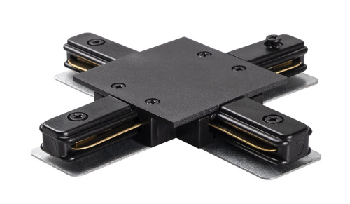 Аксессуар к шинопроводу PTR/R CX-BL Коннектор чёрный  X -обр. (встраиваемый) Jazzway