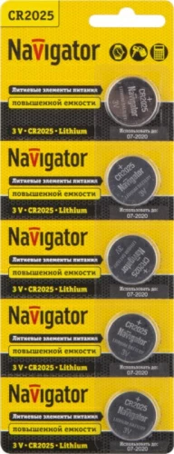 Элемент питания Navigator 94764NBT-CR2025-BP5