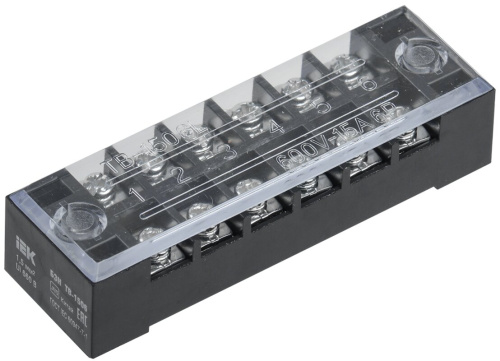 Блок зажимов наборный БЗН ТВ-1506 1,5мм2 15А 6 пар IEK