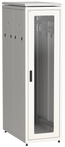 Шкаф сетевой 19" LINEA N 42U 600х1000 мм стеклянная передняя дверь серый ITK